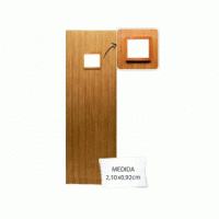 FOLHA DE PORTA ENCABEÇADA EMBUIA C/ VISOR